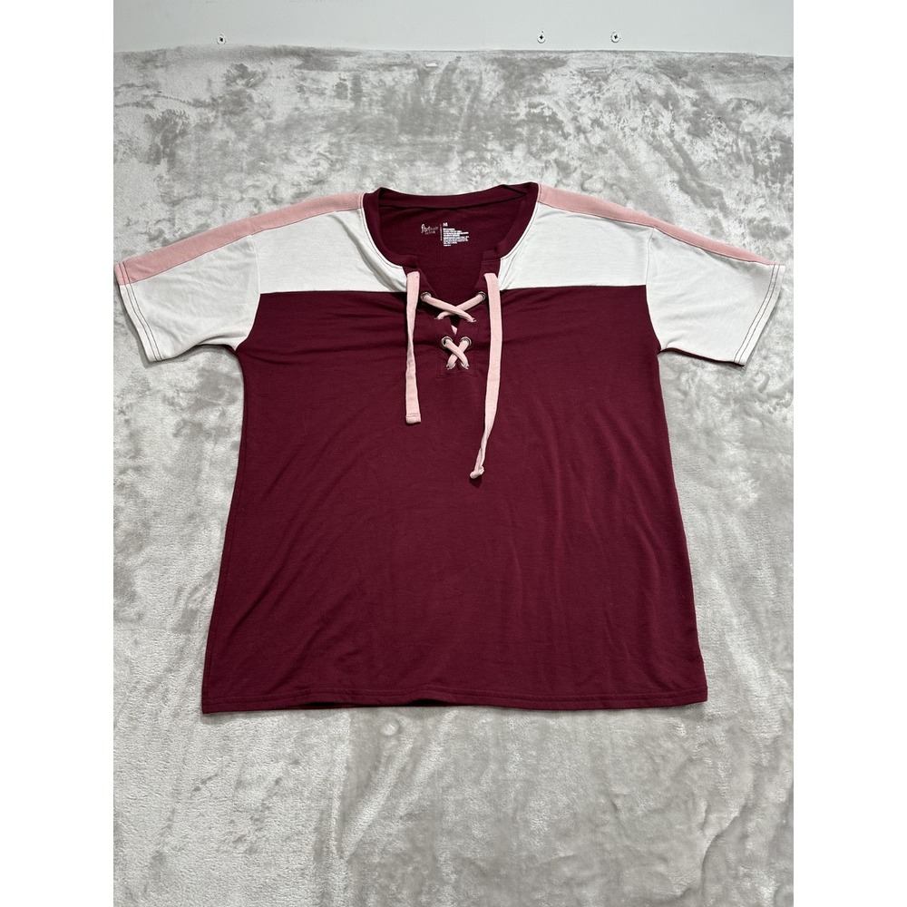 Flirtitude Active T-Shirt Women's Size Medium Multicolor‎ Short Sleeve EUC